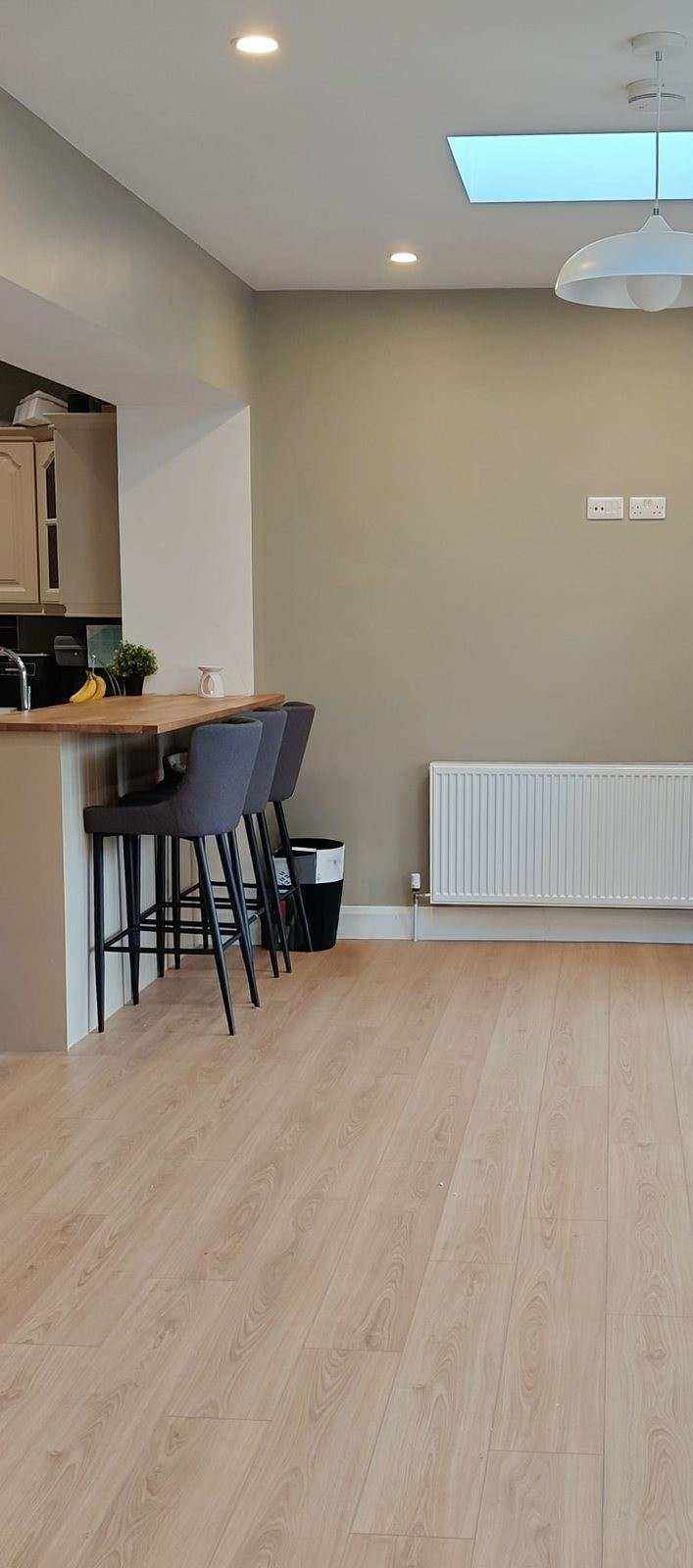 Finished open-plan home renovation